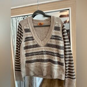 Tory Burch sweater - striped V-neck